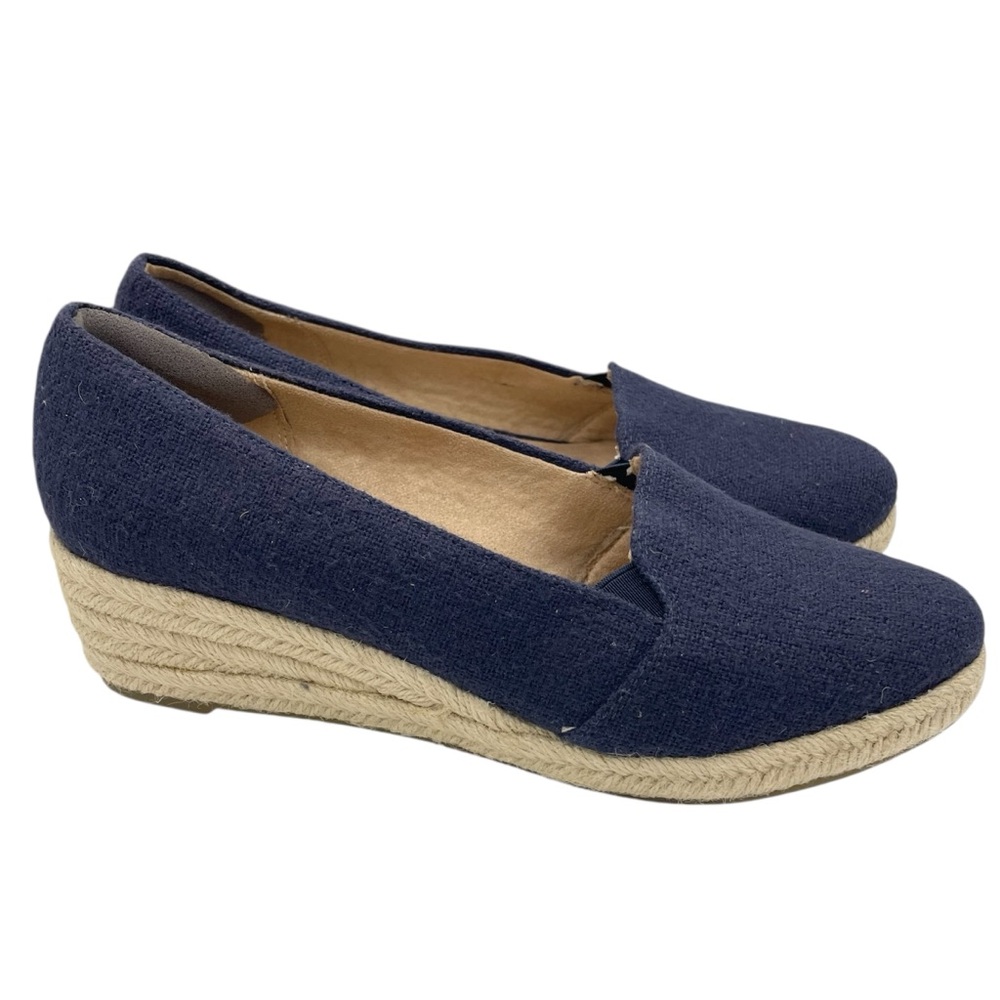 Life Stride Kamilla espadrille wedges fabric slip-on women’s shoes Size 8.5M